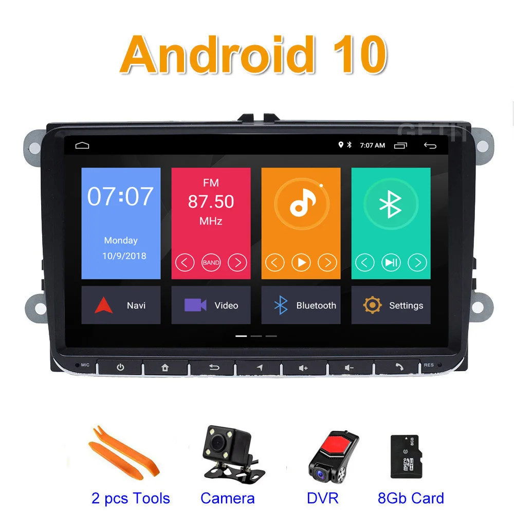 Автомагнитола 9 дюймов на Android 10 0 с GPS навигацией для