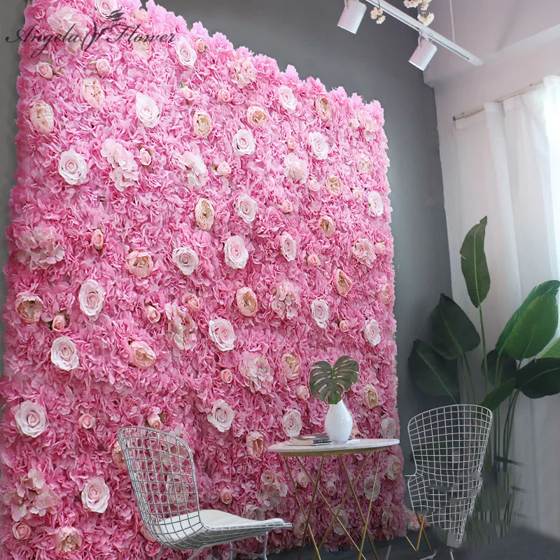 

Cheap40*60cm Dahlia Rose Artificial Flower Wall Panel Decor Backdrop Wedding Party Event Birthday Shop Scene Layout Customizable