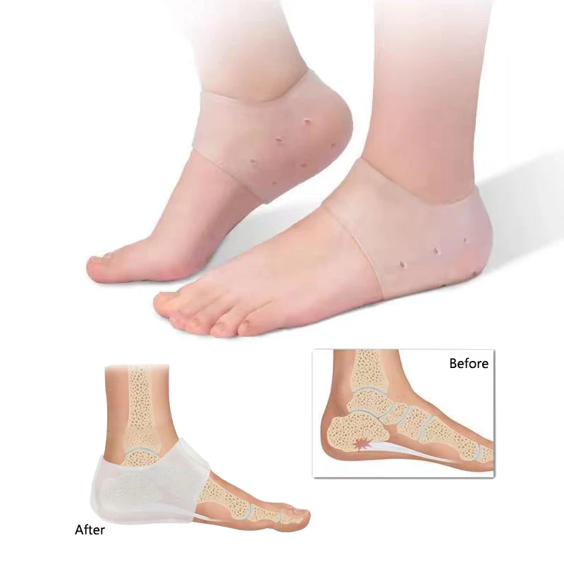 2 шт. силиконовые увлажняющие носки для защиты пятки от трещин | Красота и