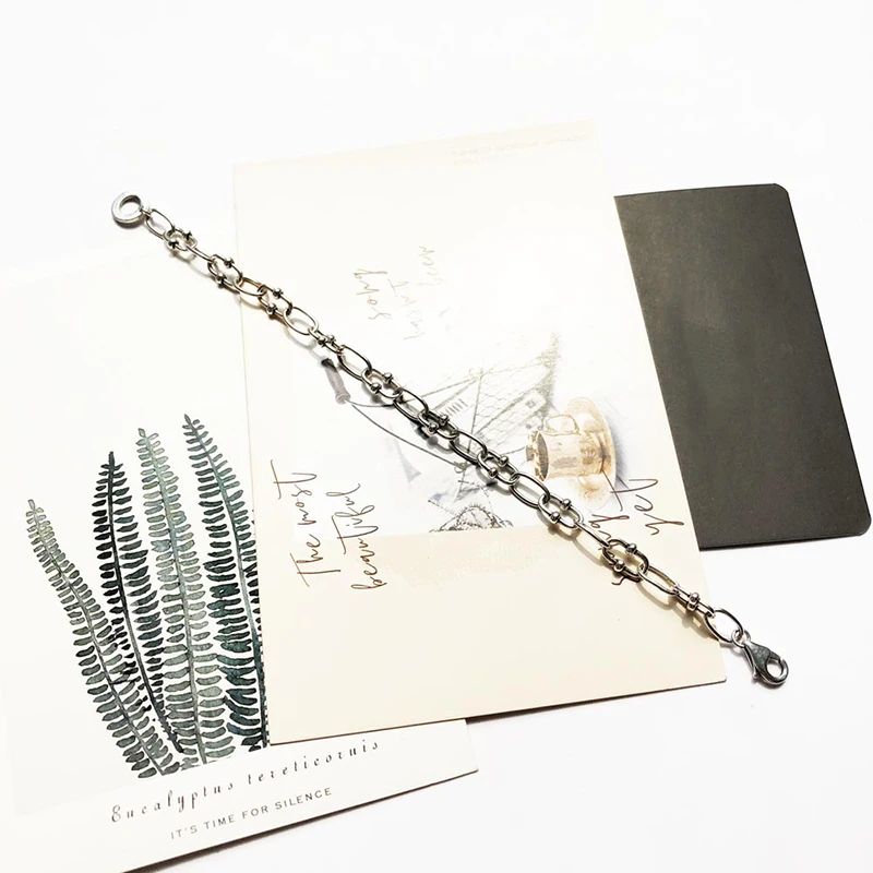 7 мм звеньевая цепочка очаровательные браслеты переноска из стерлингового