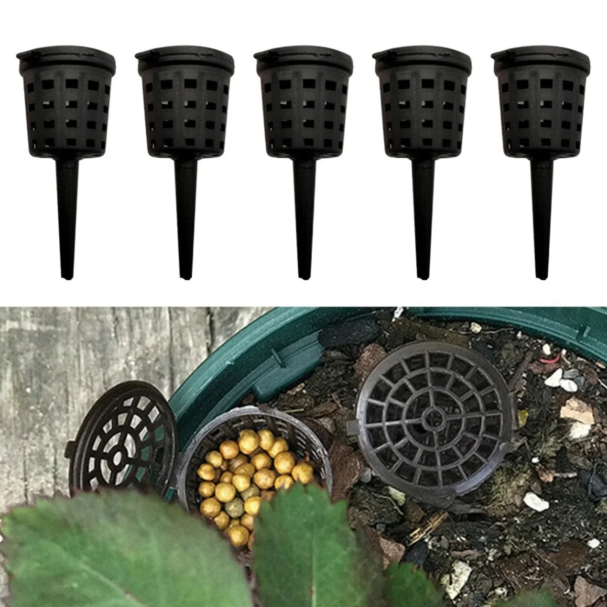 

Portable root fertilizer box Root fat box 100PCS fertilizer basket with lid