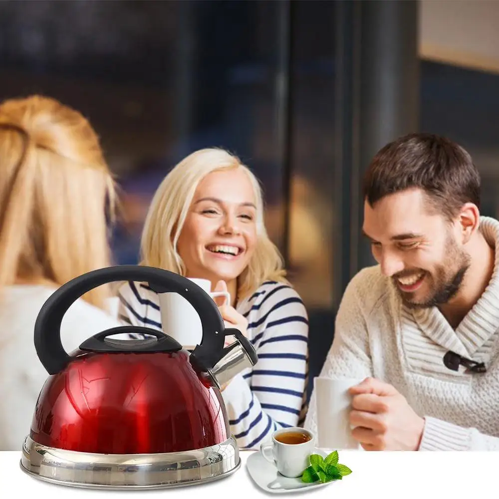 3л чайник со свистком из нержавеющей стали индукционная плита газовая кухонные