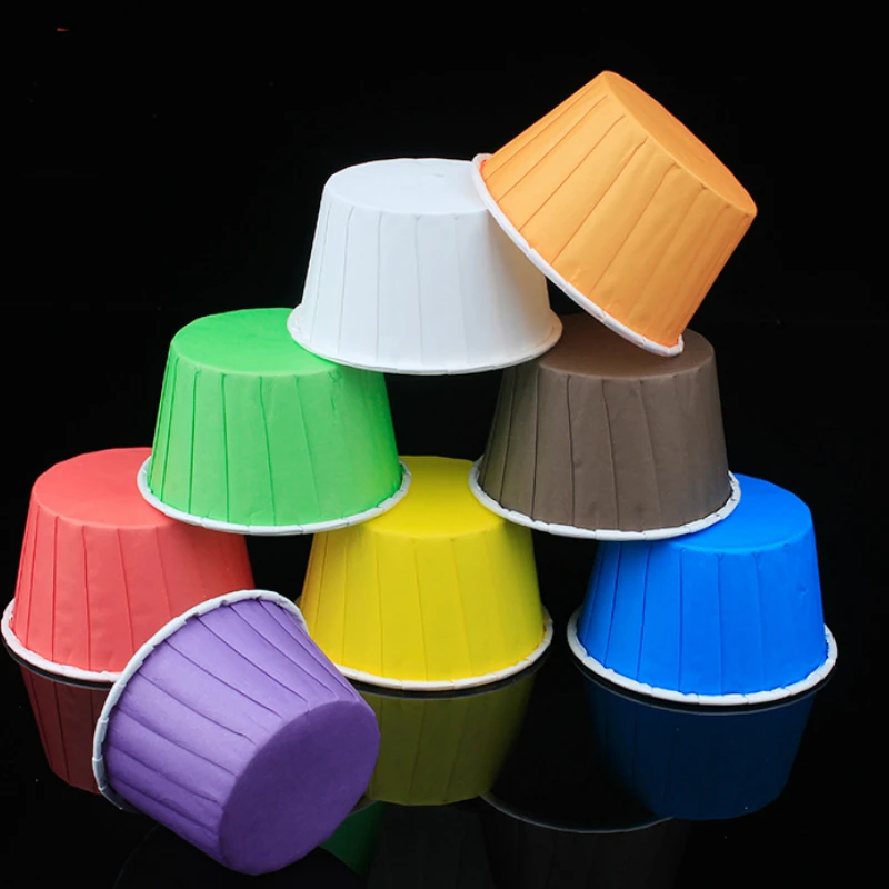 100 шт./компл. чистая чашка для завивки рулонная бумажный стаканчик торта