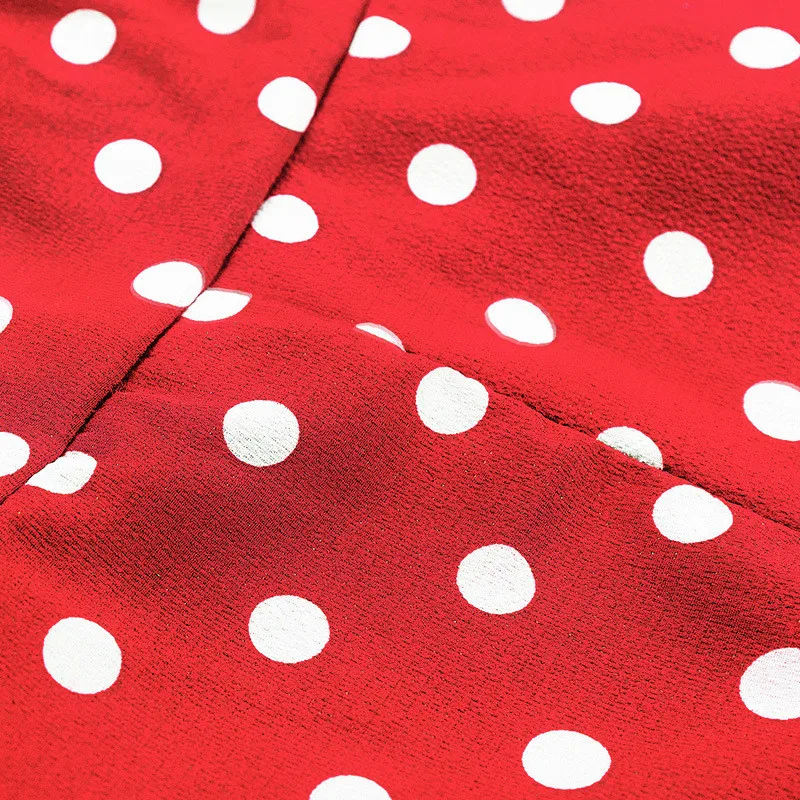 

Summer Dress Women 2021 Spring New Fashion V Neck Slim Bow Belt Wave Dot Short Sleeve Beach Maxi Dresses Vestidos Feminina N836