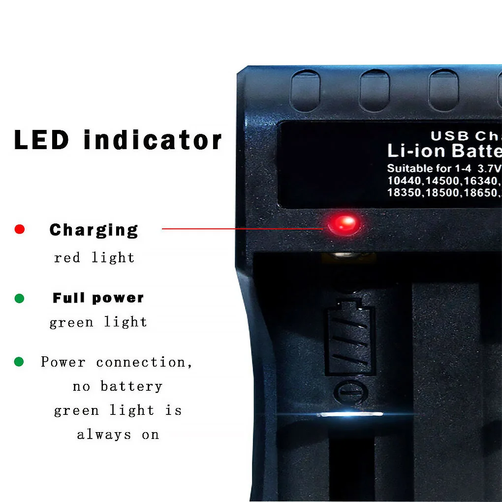 Универсальный 4 слота выход Зарядное устройство USB адаптер для AA / AAA