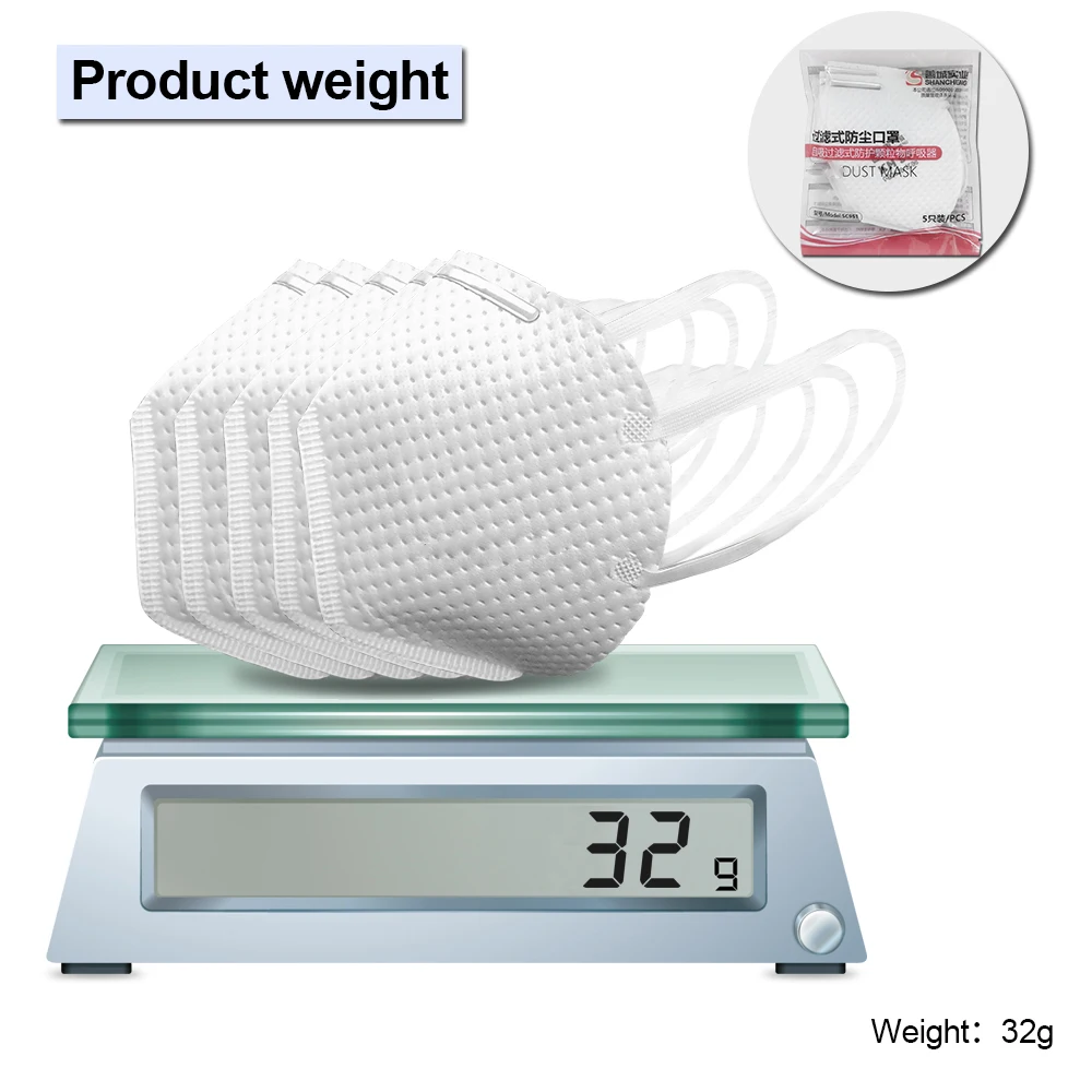 4 слоя противопылевые маски для лица из нетканого материала многоразовая