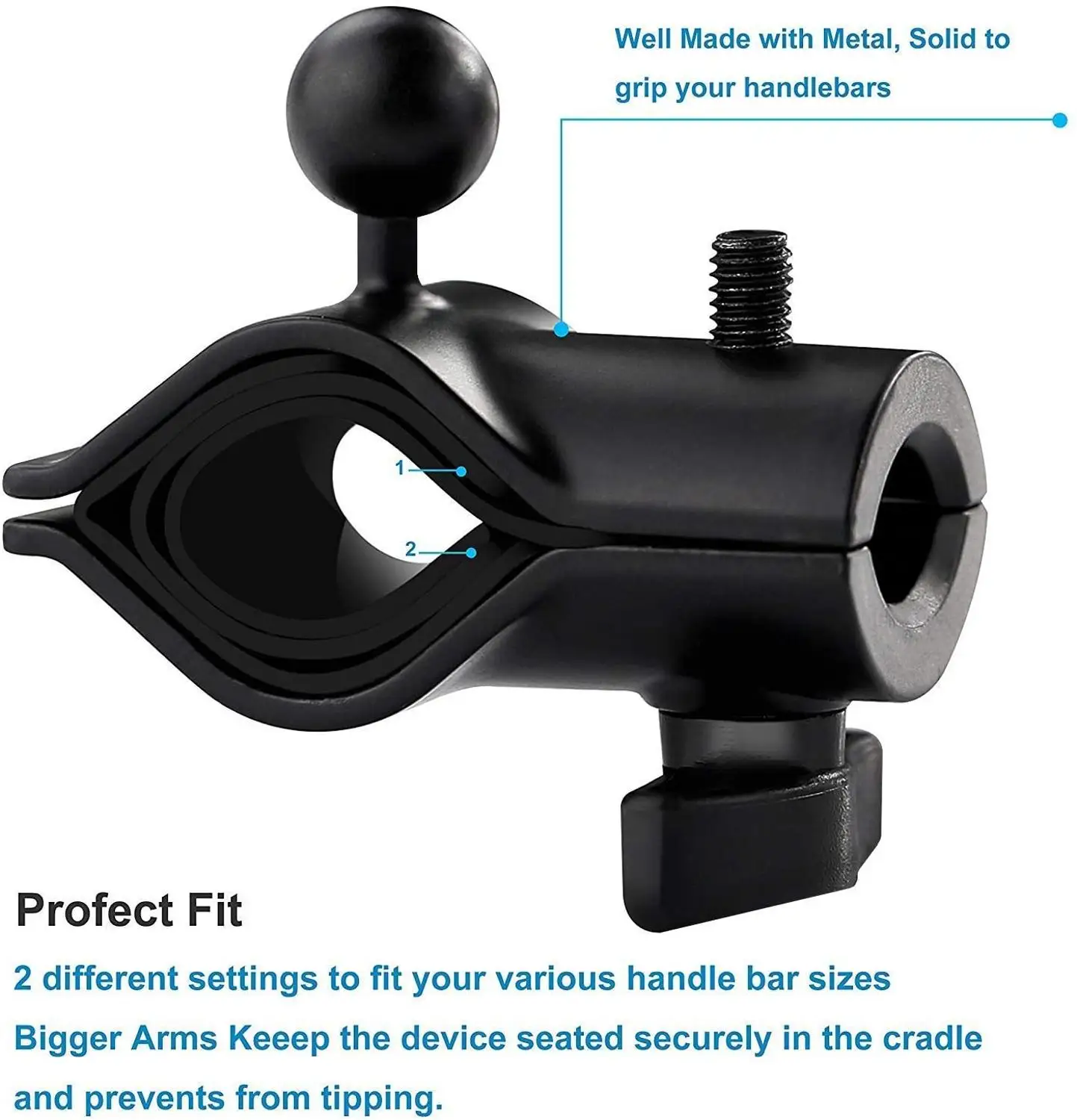 XMXCZKJ Phone Holder Mount for Bike Handlebar Motocycle Cell Phone Clamp, Scooter Phone Mount for iPhone 12 With Metal  Base