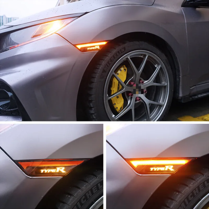 

Revolving Dynamic Fender Light LED Turn Signal Light Running Lamp For Honda Civic 2016 2017 2018 2019 2020