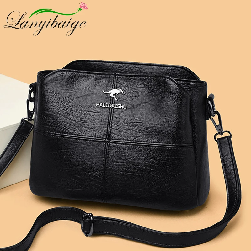 

2022 женская простая повседневная сумка-мессенджер модная сумка из искусственной кожи большая сумочка Роскошная брендовая дизайнерская Пов...