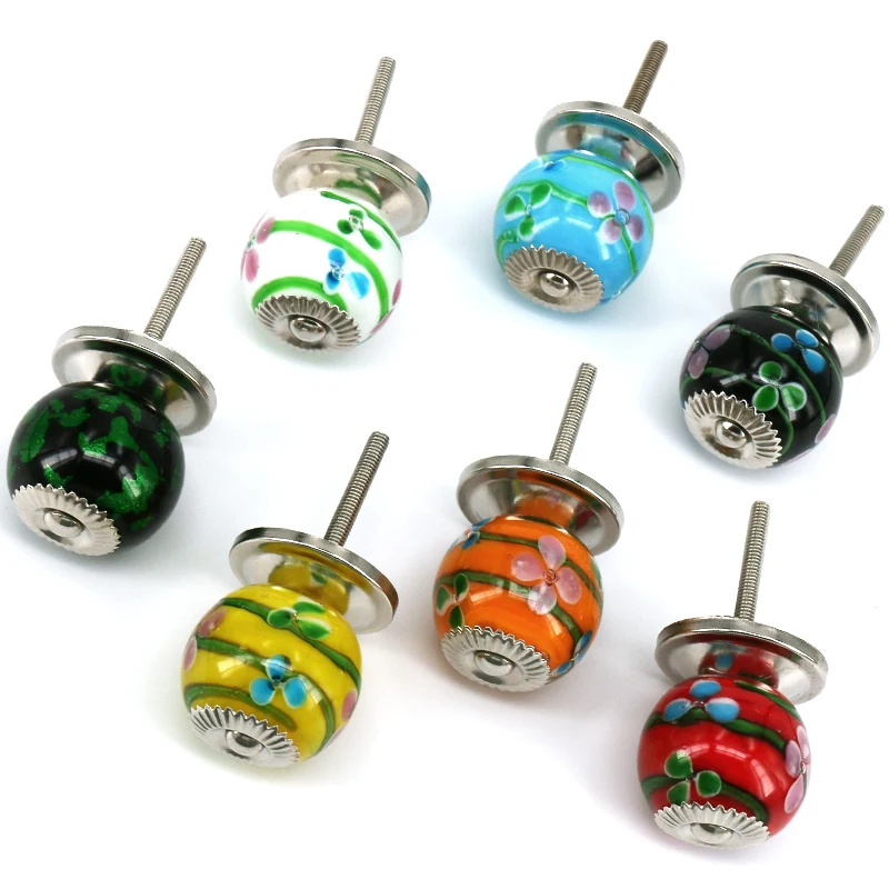 1x Dia 30 мм уникальные стеклянные ручки ручной работы шкафчик ящик вытяжной