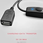Синхронизация данных USB 2,0 удлинитель шнур USB удлинитель с выключателем светодиодный индикатор для Raspberry Pi PC USB S30 20 Прямая поставка