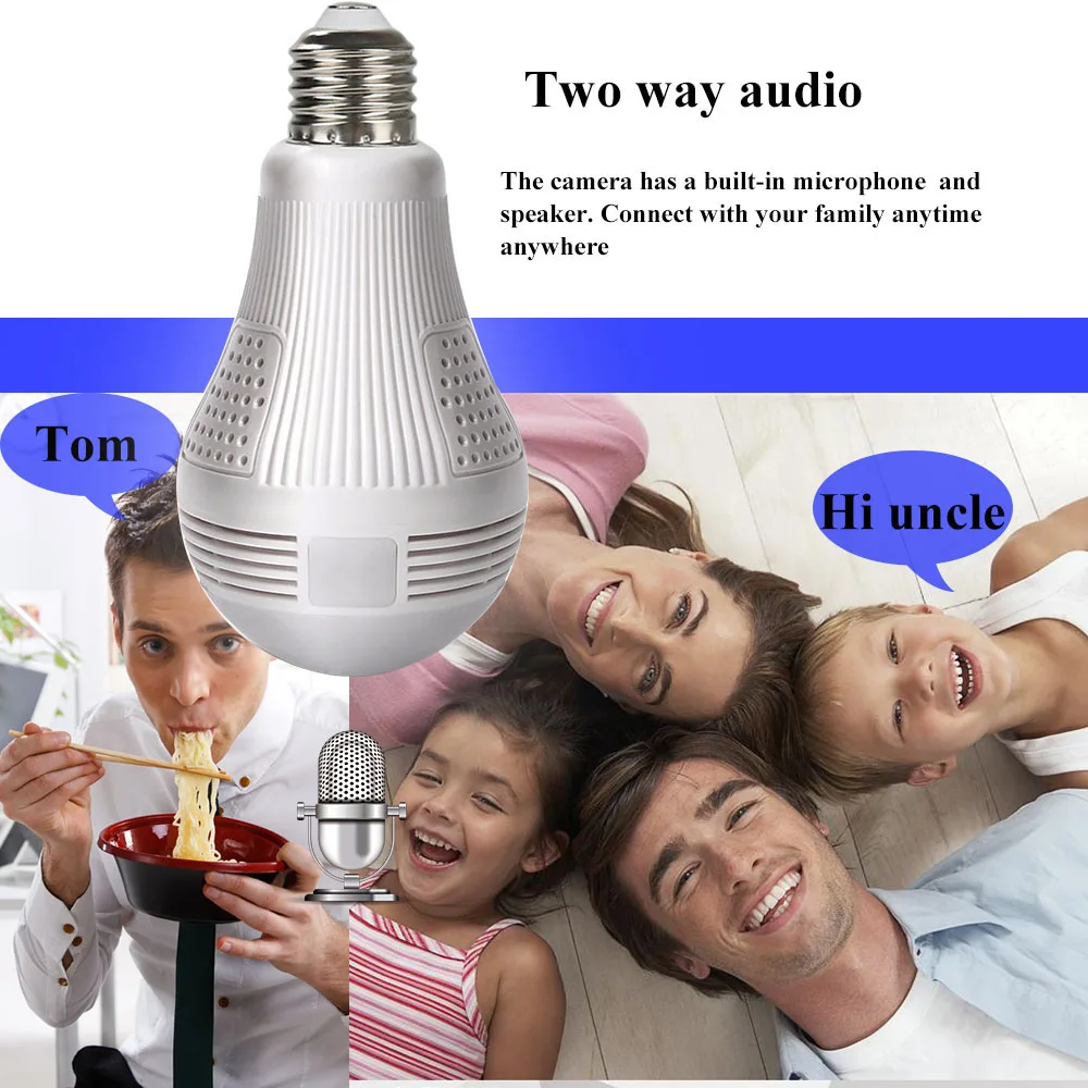 Беспроводная панорамная Светодиодная лампа 960P для домашней системы