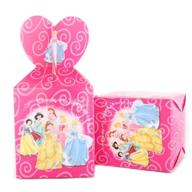 Candy box 6pcs 1 X Принцесса София/Аврора/Белоснежка/Эльза/Анна, кекс, топперы, юбка ручной работы украшение торта, подарок на день рождения для девочки - Цвет: Candy box 6pcs