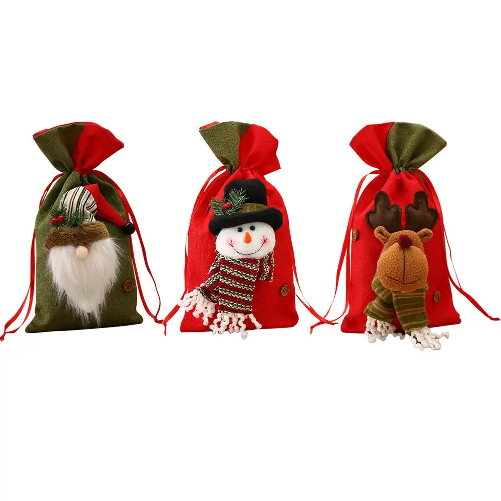 Новая Подарочная сумка Санта-Клауса Рождественское украшение Рождественская