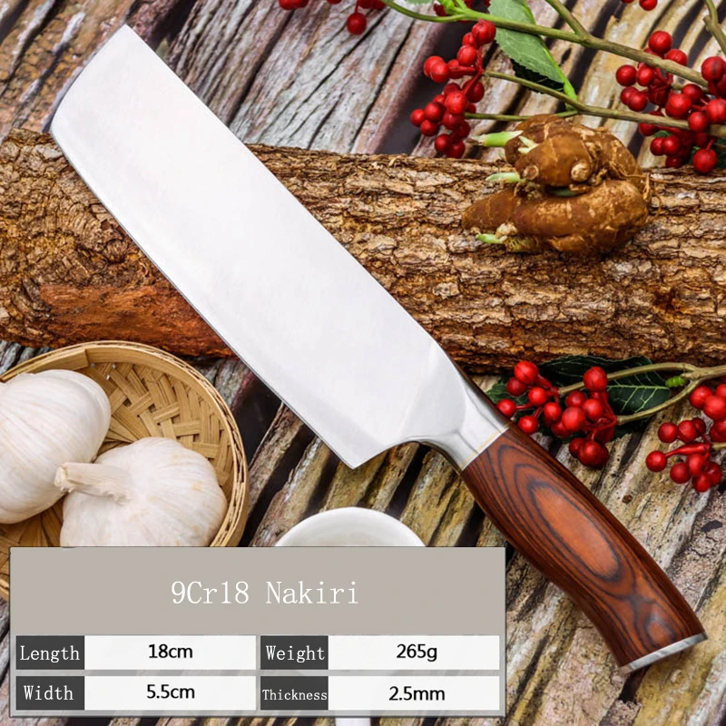 Высшее качество 9Cr18mov Nakiri кухонные ножи Razuo острый шеф повара нож для нарезки