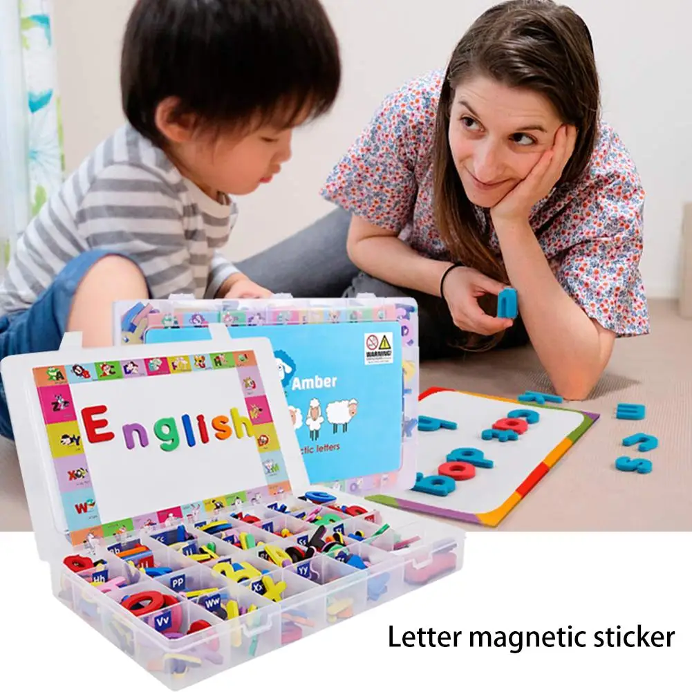 Английский Uppercase Lowercase буквы магнитные наклейки с плинтусом Дошкольный учебный