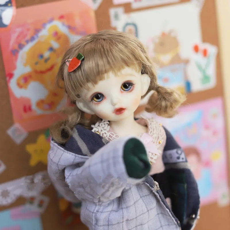 

Dolls with accessories glass eyeballs BJD.SD.14mm16mm simulation human texture two-color black pupil box