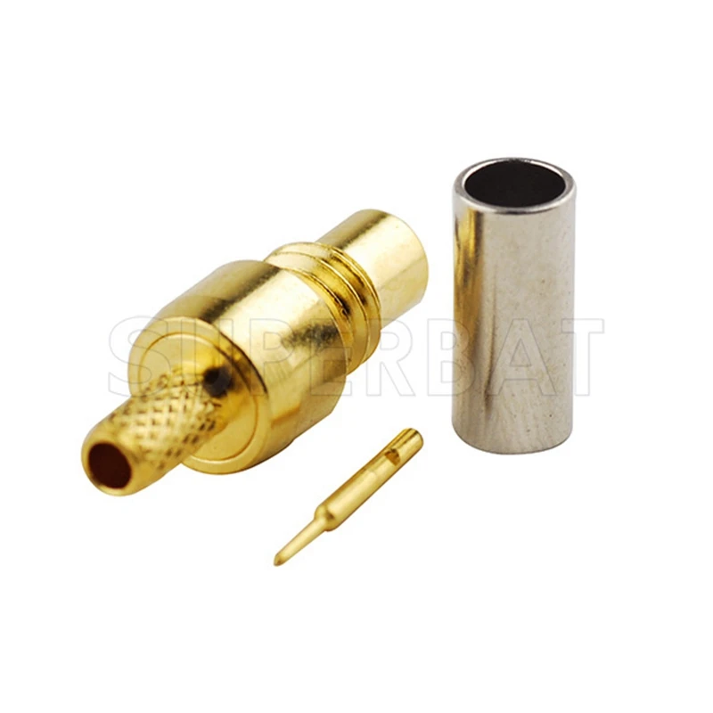 Superbat 10pcs SMC Crimp Female RF Coaxial Connector for RG174,RG178,RG316,LMR100