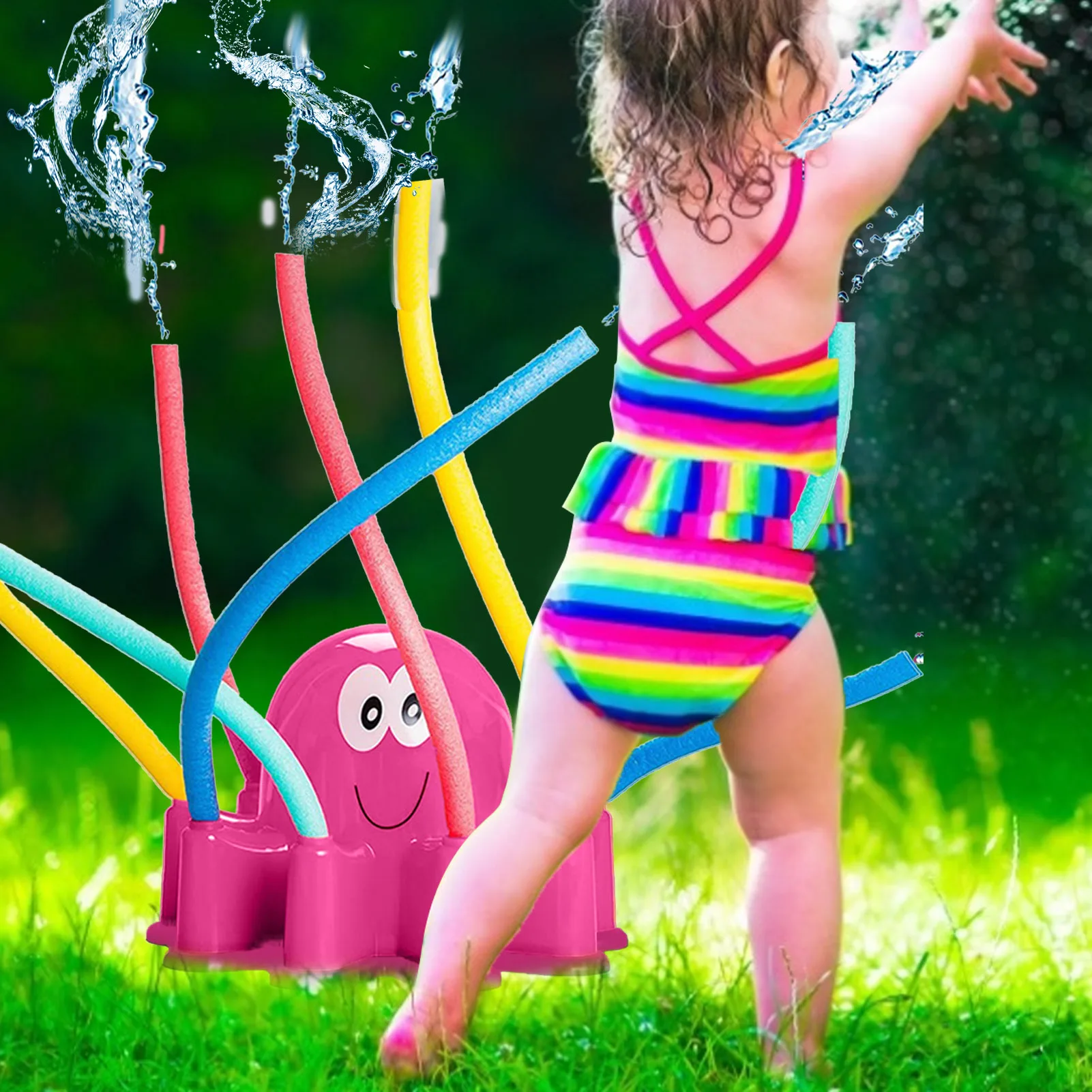 

Kids Sprinkler Toy Little Octopus Water Spray Toy Splash Flower Yard Water Sprinkler Lawn Sprinkler For Kids Summer eco friendly