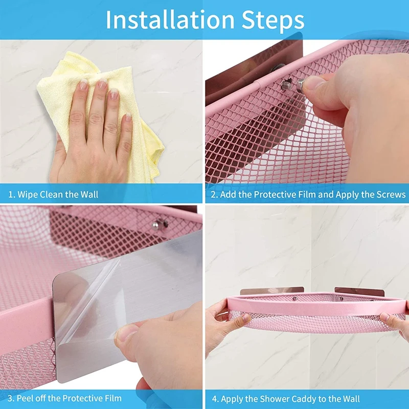 2 шт./упаковка настенный органайзер для душа из нержавеющей стали|Полки ванной| |