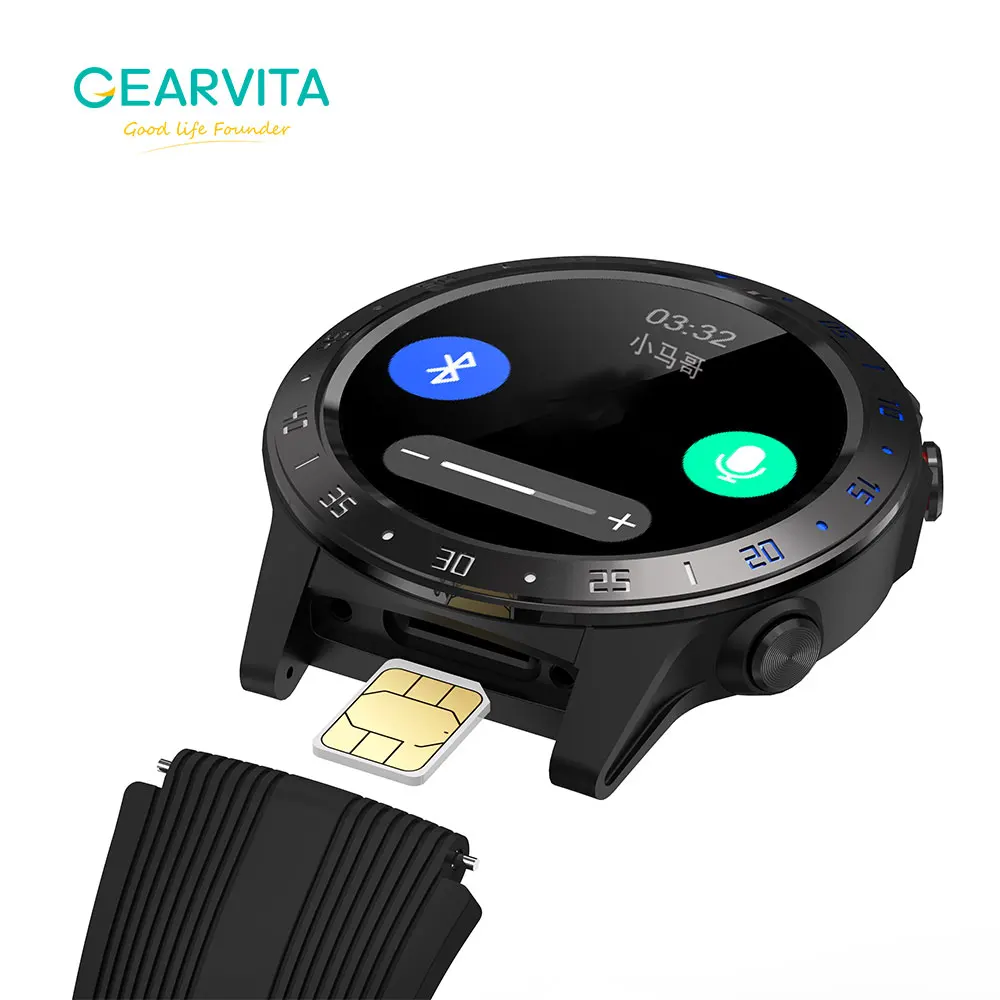 Смарт часы Gearvita мужские с GPS SIM картой пульсометром компасом и