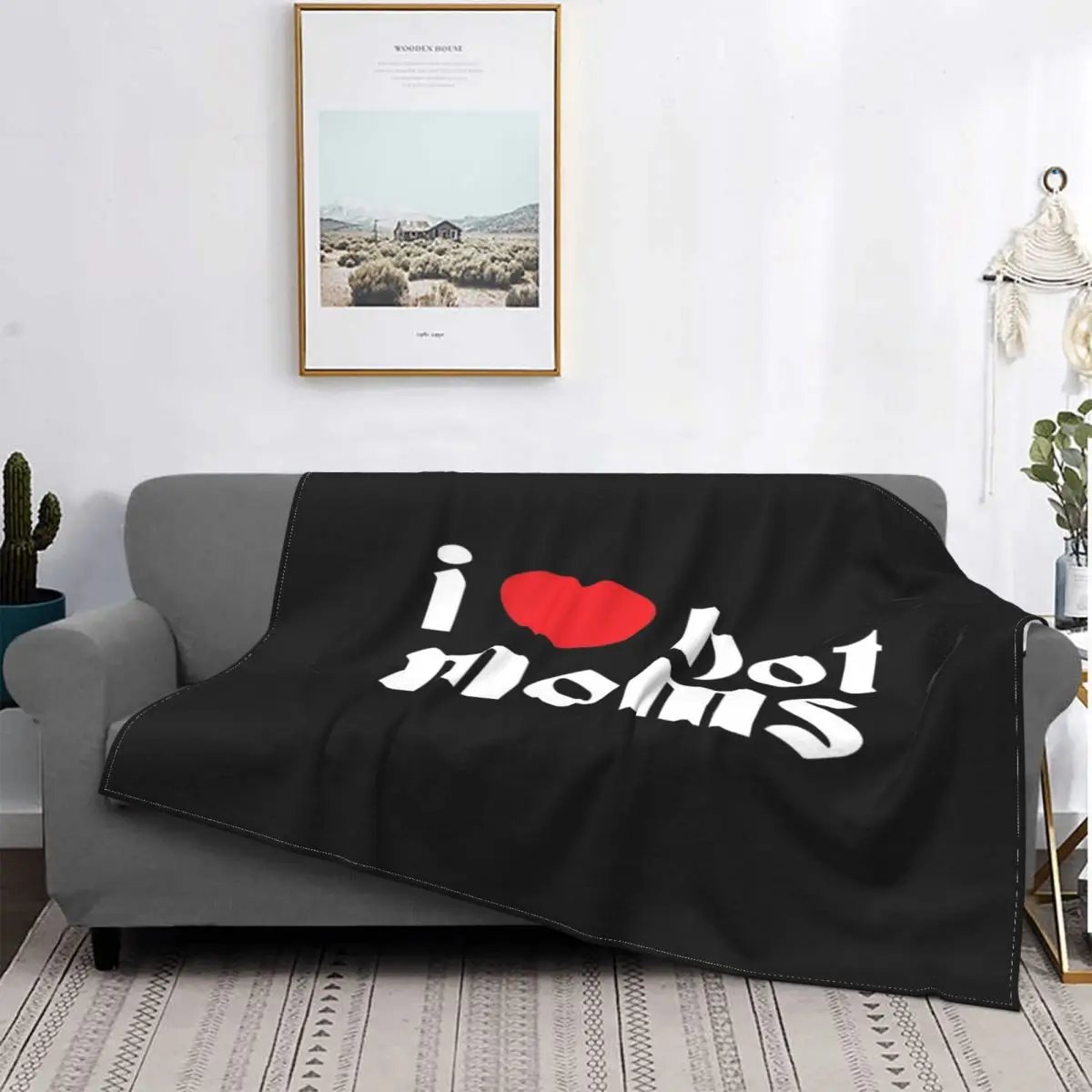 

I Love Hot Moms - 3 mantas, para cama colcha, alfombra a cuadros, manta de muselina de felpa de Anime, manta pickick