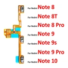 Гибкий кабель для Xiaomi Redmi Note 8, 8T, 9, 9s, 10 Pro 5G, 10 шт.лот, кнопка включения и выключения громкости