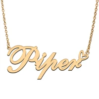 piper love heart name necklace personalized gold plated stainless steel collar for women girls friends birthday wedding gift