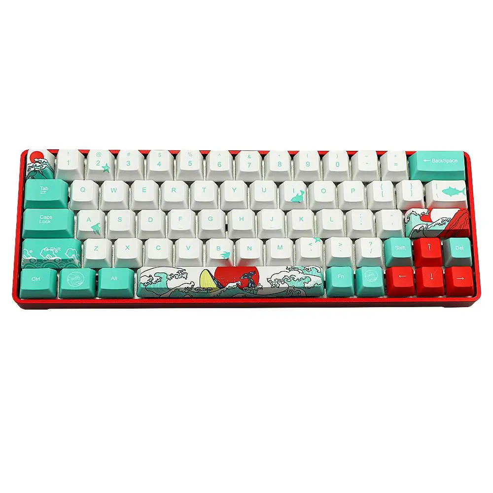 

1 Set Of Keyboard Keycaps 71-key PBT Five-sided Sublimation Process Keyboard Keycap Compatible With Most Mechanical Keyboards