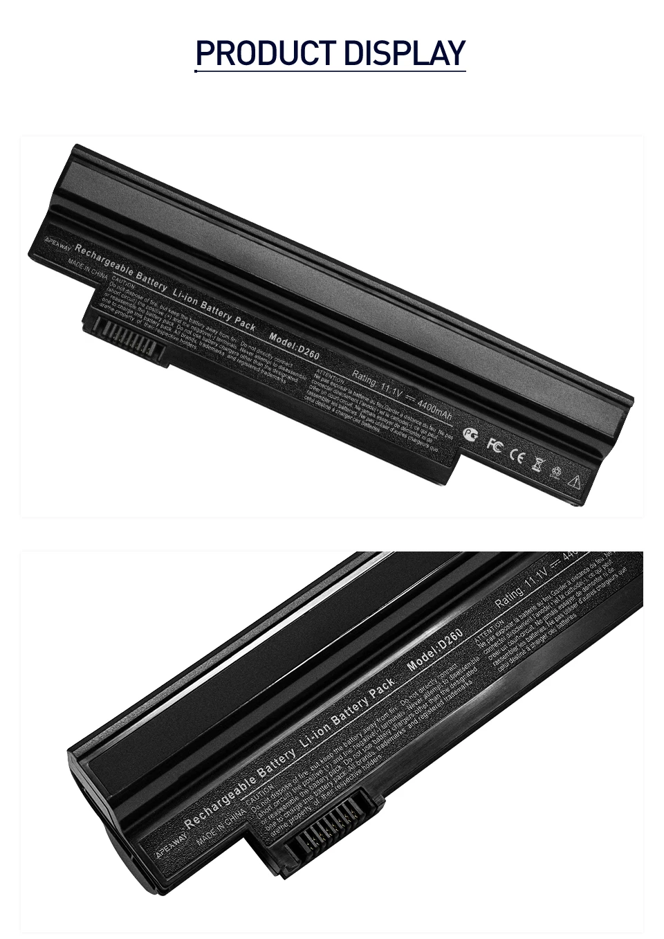 Apexway Laptop Battery for Acer Aspire One 253H 532h 532G AO532h for eMachines 350 UM09H31 UM09H41 UM09G31 UM09H75 eM350 NAV51