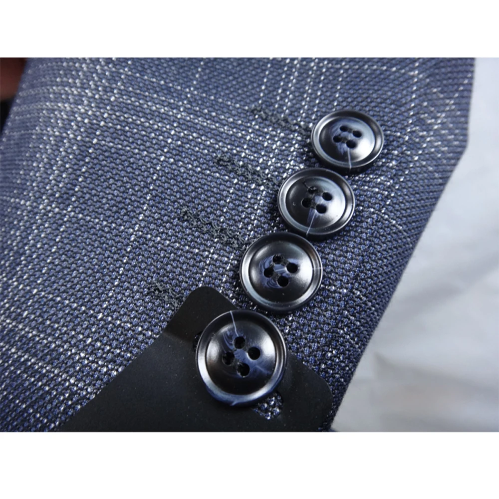 (Blazer+Pants) Luxury Men Suit 2 Piece Set Fashion Boutique Lattice Groom Wedding Dress Men's Tuxedo Banquet Club | Мужская одежда