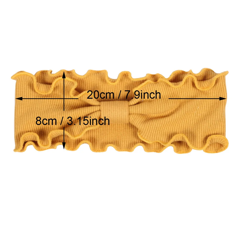 Обручи для волос с волнистыми краями и бантом винтажные женские вязаные обручи