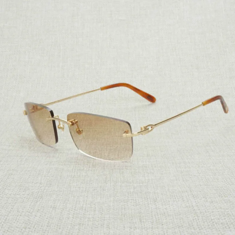 

Vintage Rimless Sunglasses Frame Men Square Metal Frame Eyeglasses For Women Outdoor Oculos Gafas for Beaching Driving 011
