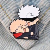 yq819 anime jujutsu kaisen enamel pin cute brooches for scarf tie denim badge on backpack collar pin cartoon jewelry accessories