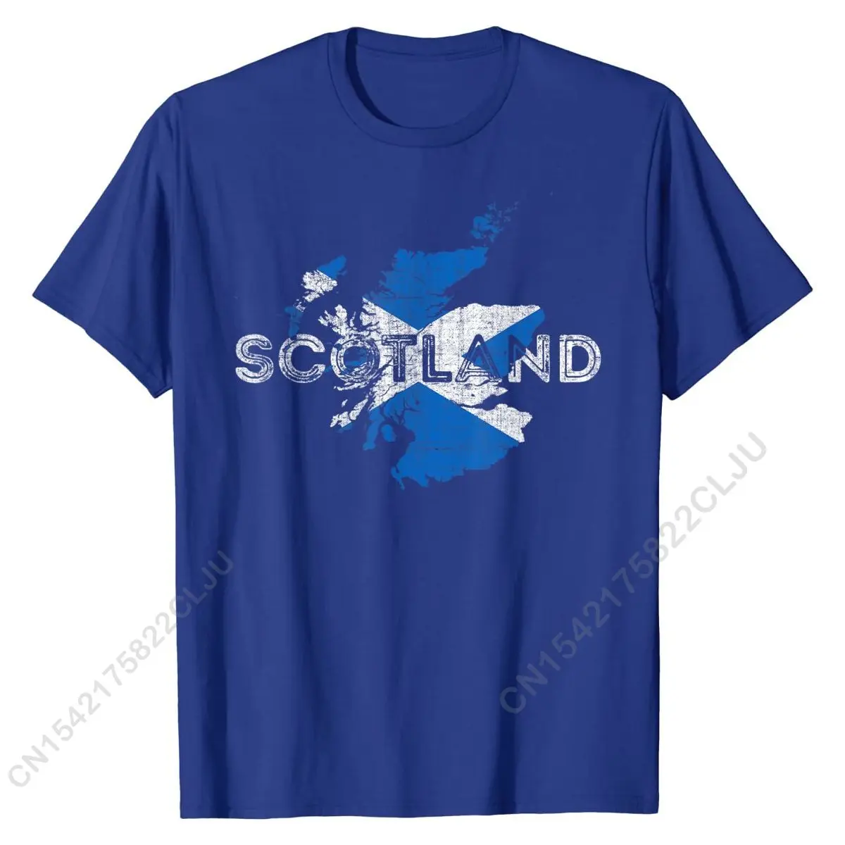 Сувенирная шотландская карта и флаг-Темная футболка из Шотландии модные