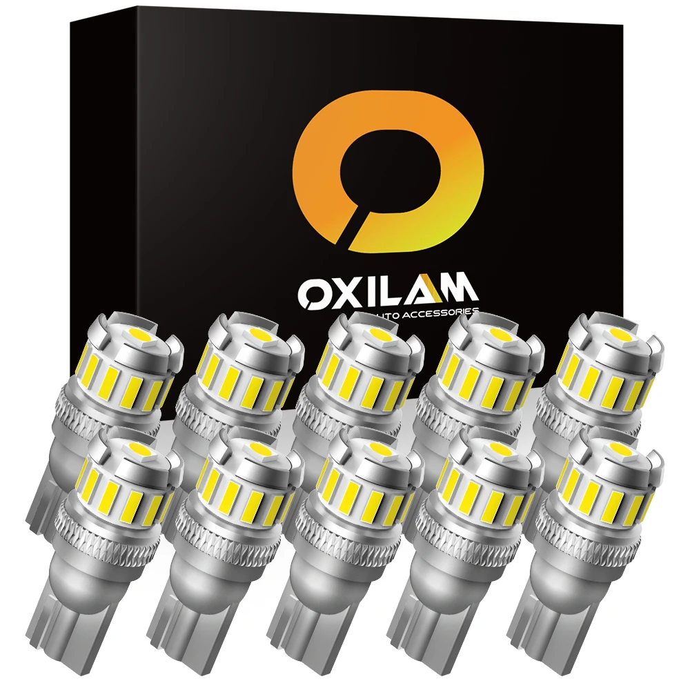 10x W5W T10 светодиодный Canbus 194 168 лампа для автомобиля, стояночный светильник, зазор, купольная лампа для чтения, интерьерная лампа для багажника 6500K, белый светильник для интерьера