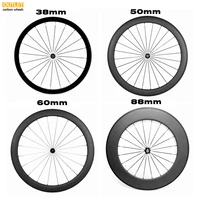 super light carbon bicycle wheelset 38 50 60 88mm depth clincher tubular road bike wheels novatec hub