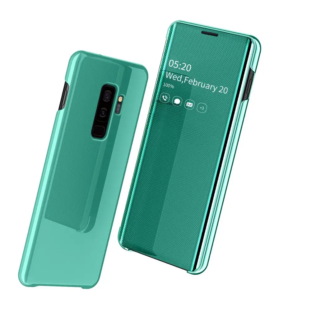 

Smart Mirror Flip Case For Samsung Galaxy S9 Plus Full Protection Clear View Phone Cover for Samsunmg Galaxy S9 Smart View Case
