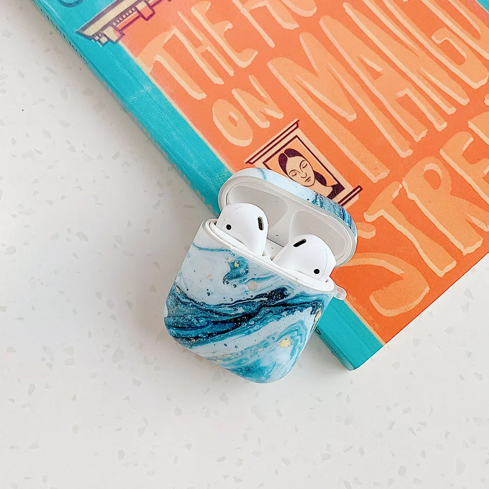 

Blue Sea Case for Apple AirPods 2 Pro 1 Marble Cute Earphone Cases Cover for Airpods Pro 3 Shell Soft Air Pods Protective Cover