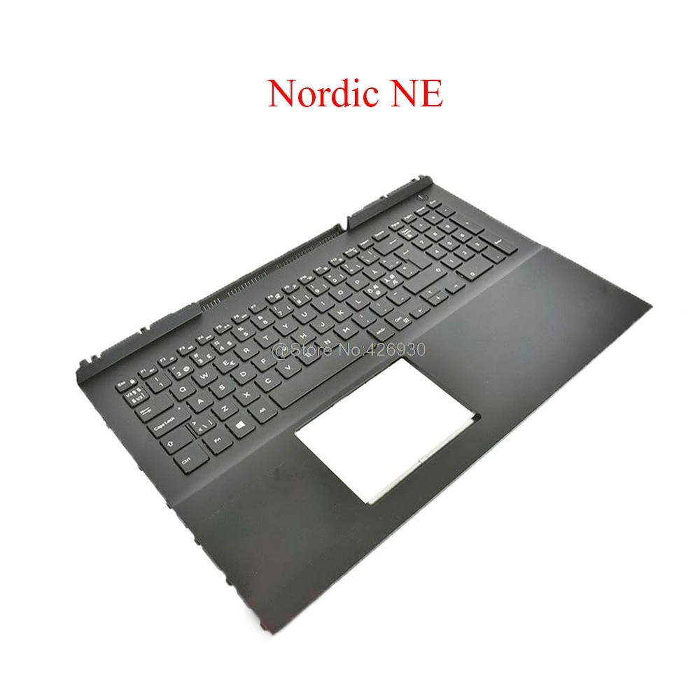 Laptop Palmrest NE keyboard For DELL For Inspiron 15 7000 7566 7567 P65F 0MDC8K MDC8K 03V73H 3V73H black with Nordic new