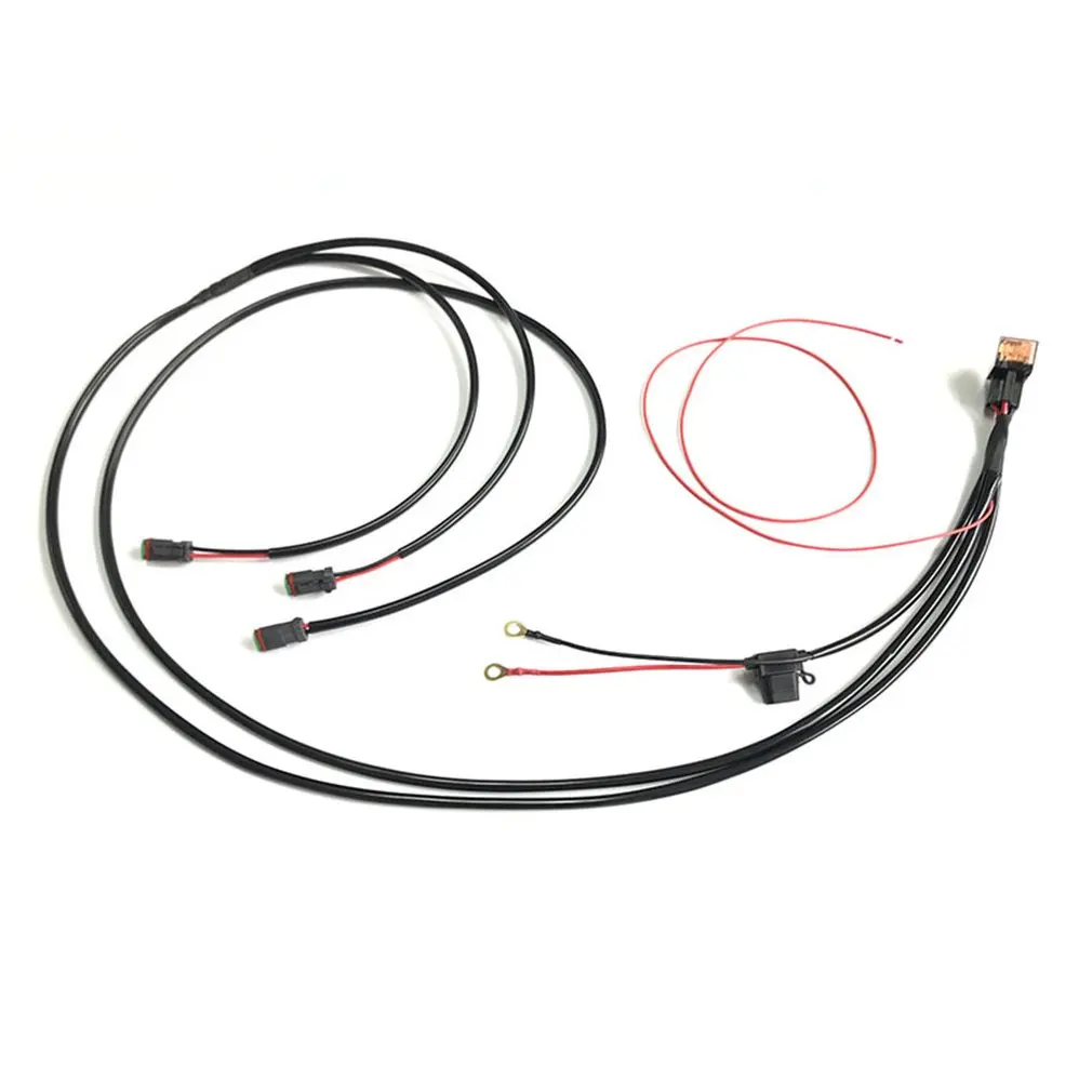 Connecting 3 Car LED Work Light Wiring Harness With DT Connecter Waterproof Universal for Long Strip Off-road Spotlights | Автомобили и
