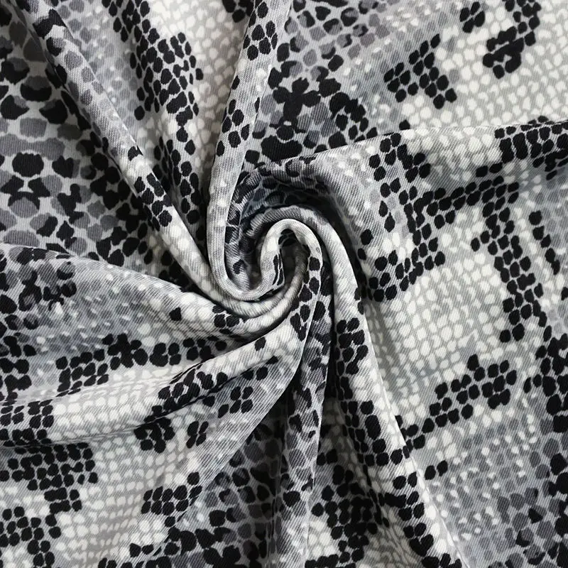 Женская юбка макси в пол повседневная облегающая пляжная из змеиной кожи с