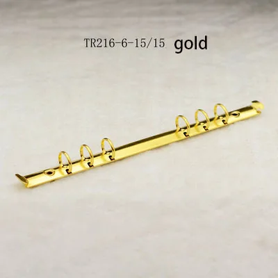 Механическое кольцо для блокнота с 6 кольцами зажим A4 B5 A5 A6 A7 золотистый