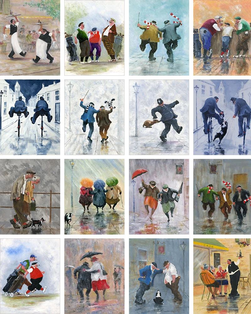 

DIY Painting by numbers Handpainted interesting figure illustration Picture Modern Home Wall Unique Decoration