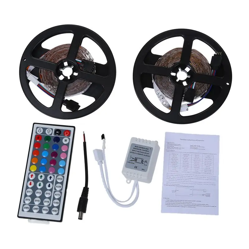 Promotion! 10m 2x5M 3528 SMD 600 LED String Strip Light RGB + remote control | Освещение