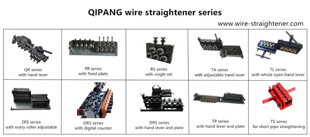

Aluminium Copper Wire Straightener with 18 Rollers for 0.8 - 1.5 mm Wire Suitable for Steel Wire Match for cutting machine