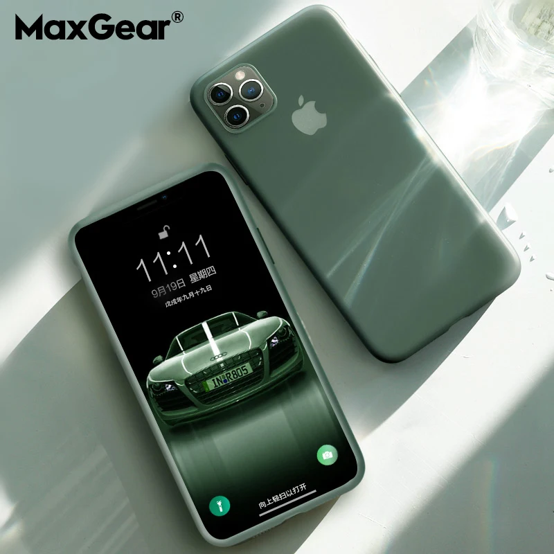 Оригинальный прозрачный матовый чехол для iPhone 11 Pro Max тонкий мягкий