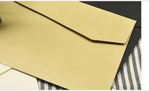 Bevel-Kraft-Paper 10 шт черно-белые крафт-бумажные бизнес-конверты, винтажные конверты для бизнеса, свадебные приглашения, подарочные конверты, бумажные конверты с буквами - Цвет: Bevel-Kraft-Paper