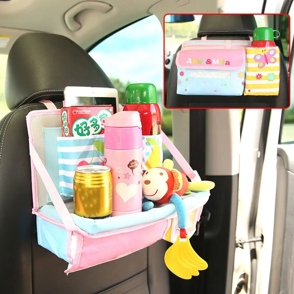

Multifunction Foldable Portable Car Seat Back Dining Table Car Back Seat Organizer Cartoon Racking Bag Butterfly