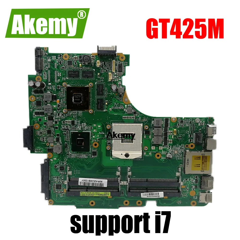 

N53JQ Laptop Motherboard 3*memory slots For Asus N53JF N53JQ N53J N53JG GT425M support i7 original Mainboard 100% test ok